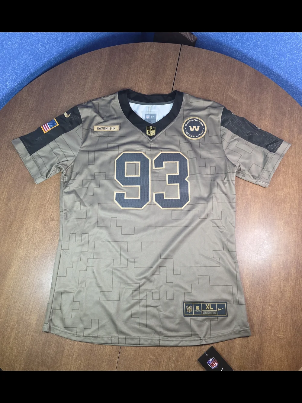 #93 Allen Washington Football Team 2021 Salute To Service specialedition XL